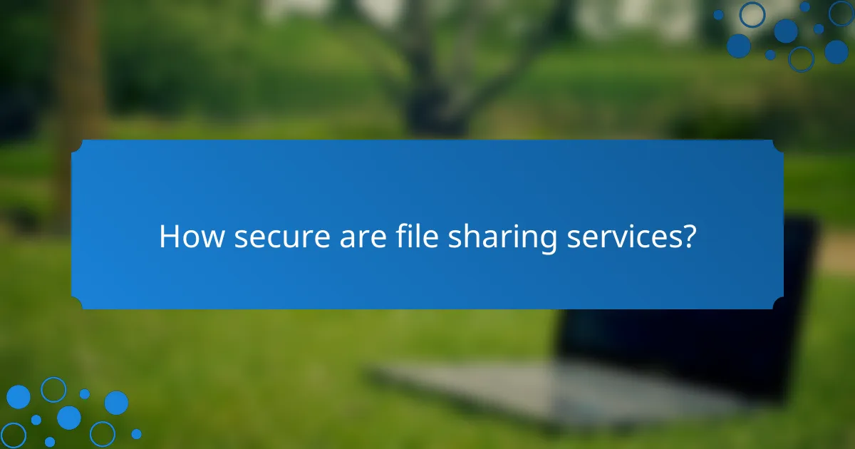 How secure are file sharing services?