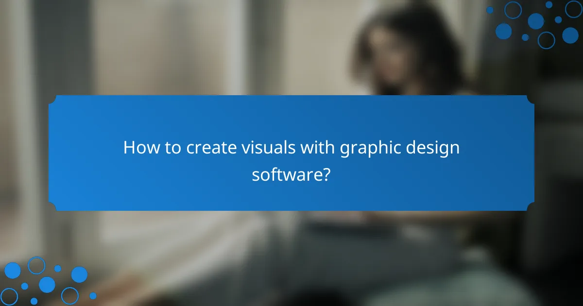 How to create visuals with graphic design software?