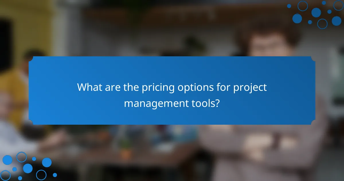 What are the pricing options for project management tools?