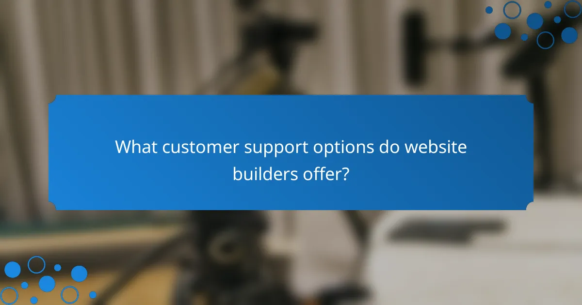 What customer support options do website builders offer?